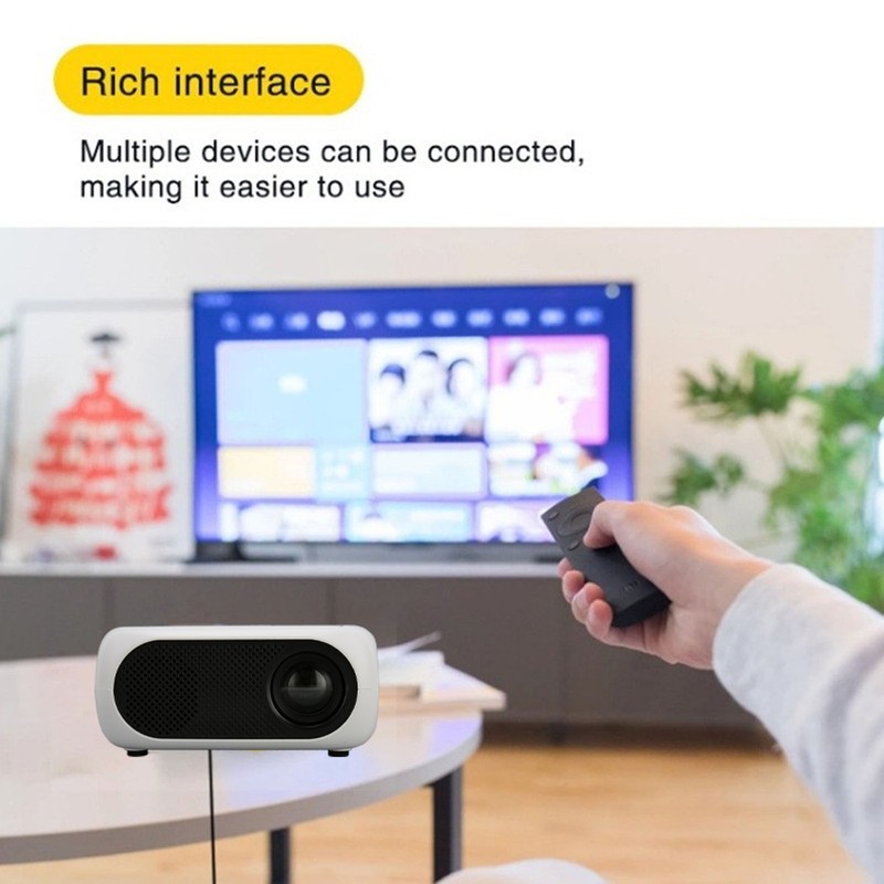 M24 Mini Portable Projector Multifunction 360 Degree Surround Sound Home