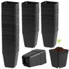 HOIGON 100 Pack 3 Inch Black Square Nursery Pot, Durable