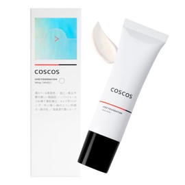 COSCOS UHD Foundation WH01 White Foundation Liquid All-in-One Korean Skin Pottery Skin Coverage Poreless Waterproof CICA Formula Cosplay Makeup