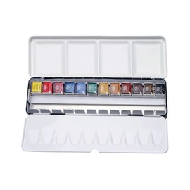 Daler-Rowney Artists Watercolour 12 Half Pan Box Set, Professional Artists
