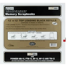 Pioneer Page Protector 12X12 5pk Holds 10 Pages W5 Black