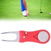 All Metal Foldable Golf Divot Tool with Pop-up Button &