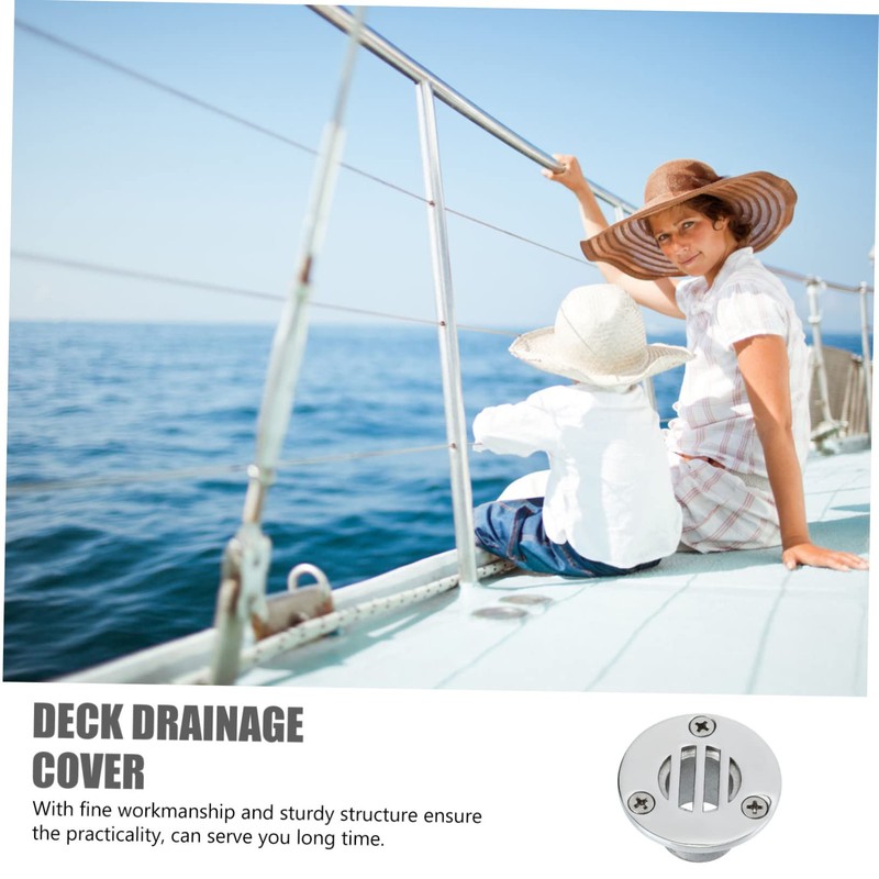 LALAFINA 2 Sets Stainless Steel Boat Deck Drain Plug Durable