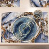 MARBLELIZED - Washable American Placemats, Lilac Marble Effect Fabric Placemats,