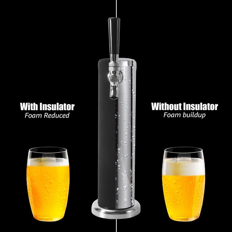 Kegerator Tower Insulator for Standard 3” Diameter Single Tap Draft