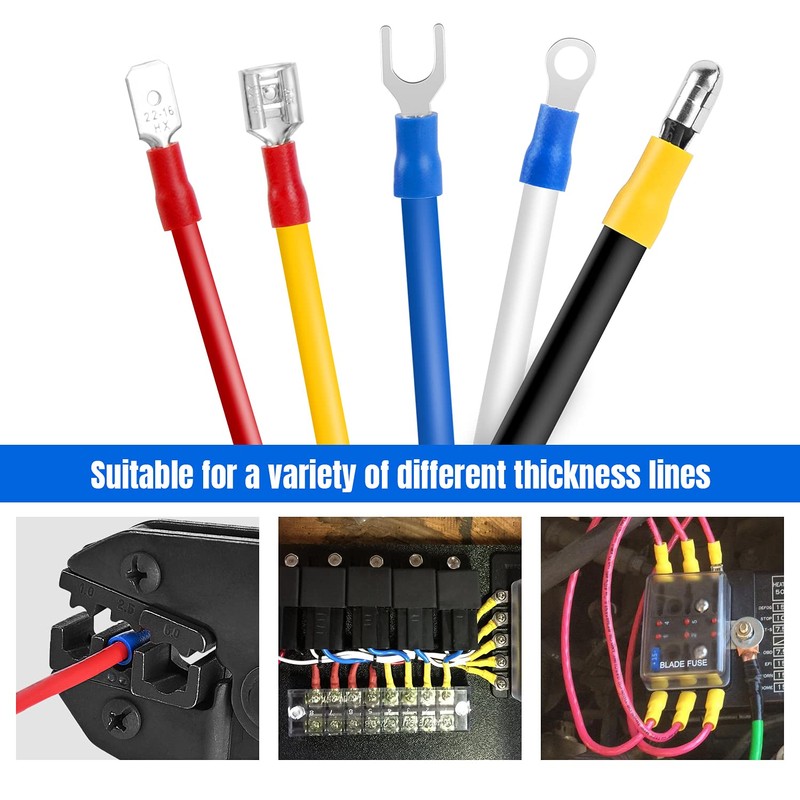 Nilight 540PCS Mixed Quick Disconnect Electrical Insulated Butt Bullet Spade