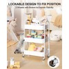 EAGMAK 3 Tier Rolling Cart Under Desk, Metal Storage Cart