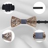 Cyriacus Wooden Bow Tie Set, Includes Papillon and Cufflinks, Square