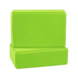 Yoga Block [Pack Of 2] High-density Eva Foam Block To Improve Strength Flexibility, Yoga Bricks Support Deepen Poses, Lightweight And Non-slip Surface Ideal For Yoga And Pilates (Green)