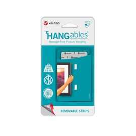 VELCRO Brand - HANGables Picture Hanging Strips - 6 Packs of 4 Sets - 76mm by 44mm Strips - Damage Free Picture Hanging for Pictures, Mirrors, Wall Décor - 4 Sets Hold 7.5kg - Hang up to 6 Pictures