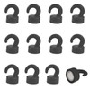 JINGZHAN 12 Pcs Mini Magnetic Hooks Black Small Magnet Cute