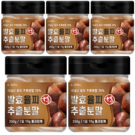 Domestic Fermented Chestnut Bark Extract Powder 250g 5 Pieces Chestnut Bark Powder / 국산 발효율피 추출 분말 250g 5개 밤속껍질가루