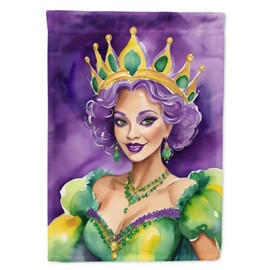 Caroline's Treasures DAC5246GF Queen of Mardi Gras Garden Flag Mailbox Flag Decorative Yard Flag Banner Outside Patio Artwork Yard Flower Beds, Garden Size, Multicolor