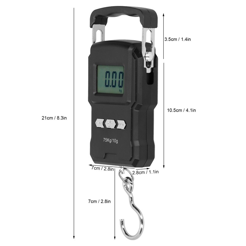 WH-A22L Electronic Scale with Measuring Tape 75kg Mini Portable Digital
