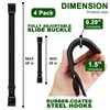 GripHandle Metal Double-Claw Trash Can Lid Lock Strap for Animals,Bungee