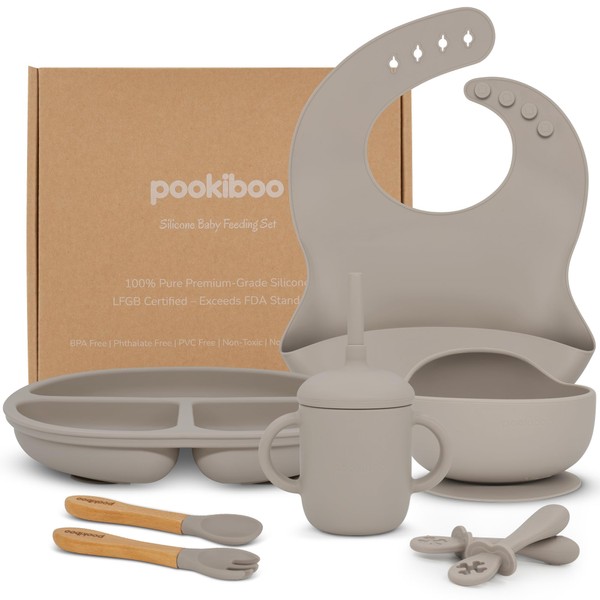 Silicone Baby Feeding Set - 100% Pure LFGB Premium Silicone