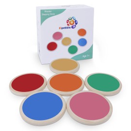 Stepping Stones for Kids - Set of 6, Non Slip and Non Toxic Baltic Birch Wood, Kids Stepping Stones for Promoting Coordination, Balance, Strength, and Imagination, the Floor is Lava Game