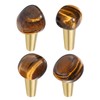 moonsix 4pcs Irregularity Crystal Stone Cabinet Knobs Set with Screws,