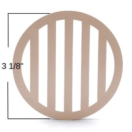 DPM Heavy-Duty Plastic Drain Cover 3" Drain Grate Round Drain Cover 3 inch Round Grate | 3" Diameter 1/4" Thickness | Made in USA (5, Tan)