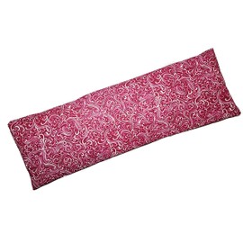 Microwavable Corn Filled Heating Pad and Cold Pack/Washable 100% Cotton Cover (Breezy - Raspberry, 5.25in W x 17.25in L)