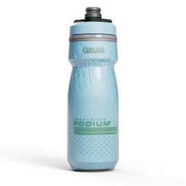 CAMELBAK Podium Chill Insulated Bike Water Bottle 600ml Easy Squeeze Fits Most Bike Cages Crystal Blue