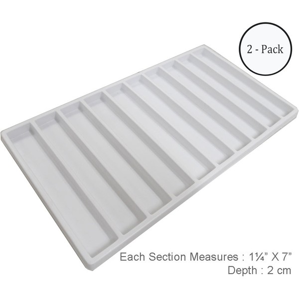 ToolUSA White Plastic Tray Insert with 10 Compartments: TJ05-24100-Z02 : (Pack of 2 Pcs.)