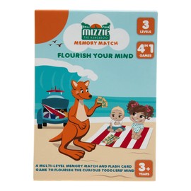 Mizzie Memory Match 4-in-1 Flash Card Game Set, 1 Set