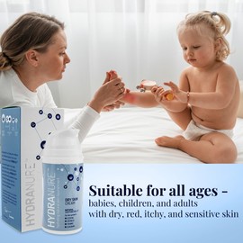HydraNure Natural Organic Eczema Cream & Treatment for Babies & Adults-Cools Soothes Repairs & Protects Baby's Skin by Parents for Baby Eczema & Dry Itchy Skin Adult Eczema Psoriasis Sunburn (100ml)