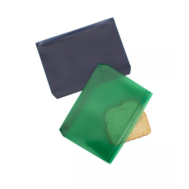 Brightstar Reusable Plastic Sandwich Bags- Blue and Green by Brightstar