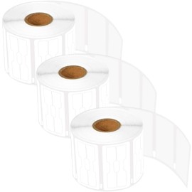 KCMYTONER 3 Rolls (1500 Labels/Roll) Compatible for DYMO 30299 3/8" x 3/4" Jewelry/Price Tag 2-up Labels Use with Dymo Labelwriter 450, 4XL and Zebra Printers