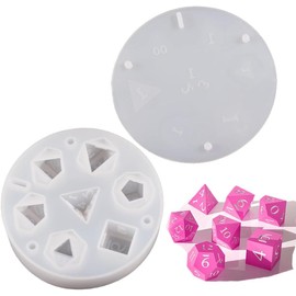 7 Shapes Dices Fillet Square Triangle Dices Mold Dices Digital Game DIY Silicone Mould Crystal Epoxy Resin Mold Kit Art Jewelry Making Kits