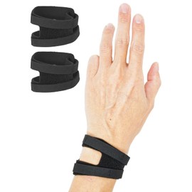 [REOLF] 手首サポーター TFCC スポーツ リストバンド 左右セット 片手セット 手首用 薄手 男女兼用 手首保護 怪我予防 (Sサイズ 右２枚セット, ブラック)