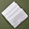 Bumblebee Linens White Linen Cotton Blend Hemstitched Dinner Napkins- Set
