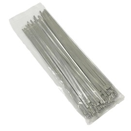 EzySup Stainless Steel Cable Ties,Metal Zip Ties,200 x 4.6mm,100kg Tensile Strength,80 Pieces