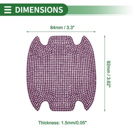 Motoforti Universal Car Door Handle Protective Film Reflective Stickers Anti-Scratch, Purple 4 Pcs