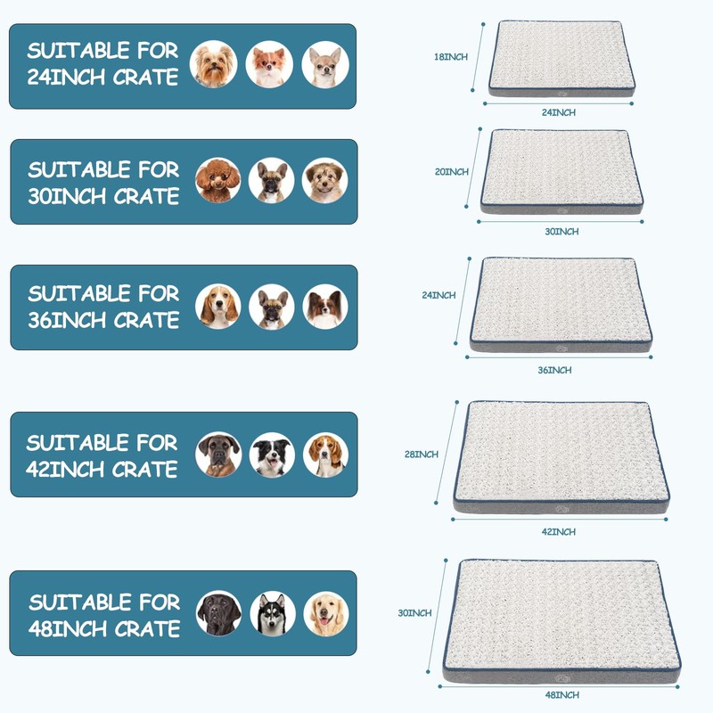 EMPSIGN Reversible Cool and Warm Dog Bed for Crate Pad,