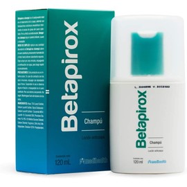 Betapirox Shampoo Dermatológico Anticaspa Ideal para Cuero Cabelludo Graso o con Tendencia a la Descamación Para Hombre y Mujer 120 ml