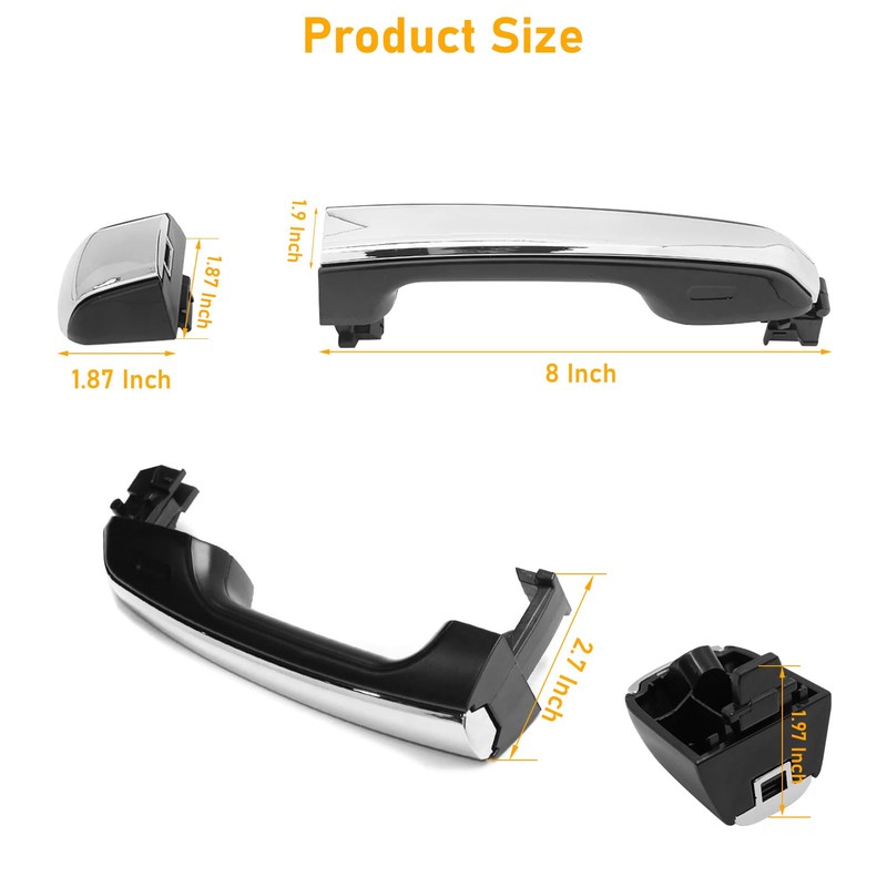 APESER Compatible with 2010-2020 Toyota 4Runner Door Handle,Front Rear Left