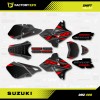 Factory EFX Gray & Red Shift Graphics Kit fits Suzuki