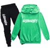 amropi Boy's Sports Tracksuit Pullover Hoodie Jogging Pants Set 2
