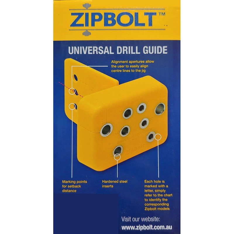 Zipbolt 40.280 Universal Drill Guide Handrail Railbolt Installation Jig with