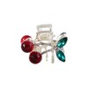 Leadigol Cherry Small Hair Claw, 4PCS Mini Crystal Cherry Hair