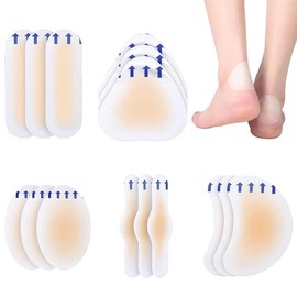 15 Pcs Blister Plasters Bandages Invisible Hydrocolloid Blister Bandages Blister Cushion Pad for Fingers, Toes, Forefoot, Heel Blister Prevention and Recovery, 5 Sizes