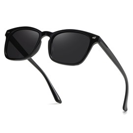 D Lolylad Sunglasses, Men's, Driving, Polarized Sunglasses, Ultra Lightweight, UV400 Sunglasses, Women's, black (2)