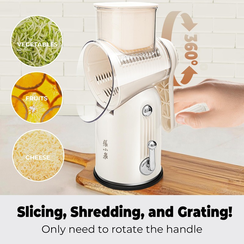 ZHANG XIAO QUAN SINCE 1628 Rotary Cheese Grater, Cheese Shredder