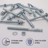 SKIR'CO (10 pcs) Wedge Anchors M8 x 115 mm, Metal