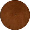 Genuine Leather Turntable Platter Mat - Golden Brown Suede