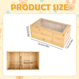 bssmmai A6 Index Card Box Wooden with Lid 10 x 5.9 x 4 Inch Index Cards Wooden Vocabulary Box, Flashcard Box Wooden Vocabulary Box for Office, Schools and Home (Index Cards Not Included)