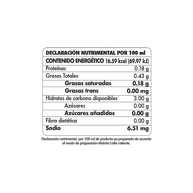 Zoma Tea Té Verde Matcha Latte 800g Sin Azucar