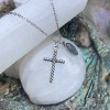 Unbranded Dainty Cross & Virgin Mary Necklace • Minimalist Necklace